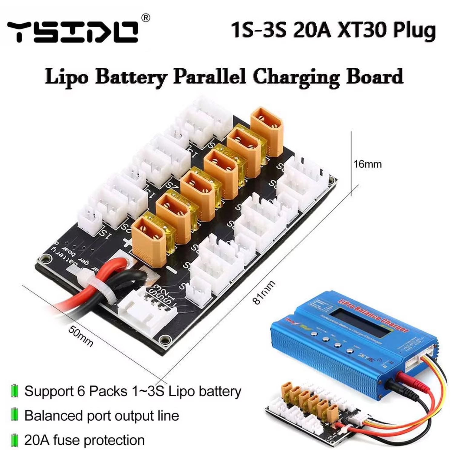 YSIDO Lipo Battery Parallel Ch - Drone Battery Parallel Board review and price