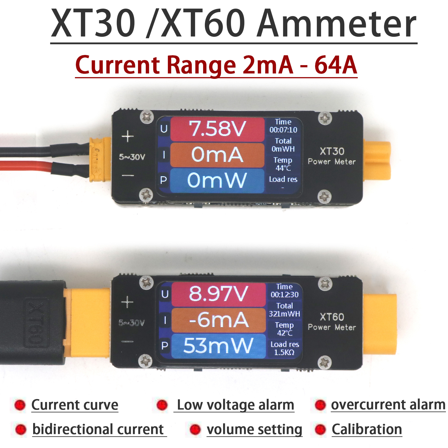 XT30 XT60 Ammeter Power Meter  - Drone Battery High Voltage review and price