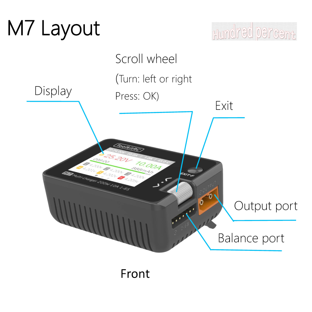 ToolkitRC M7 Charger Intellige - Drone Battery Voltage Checker review and price