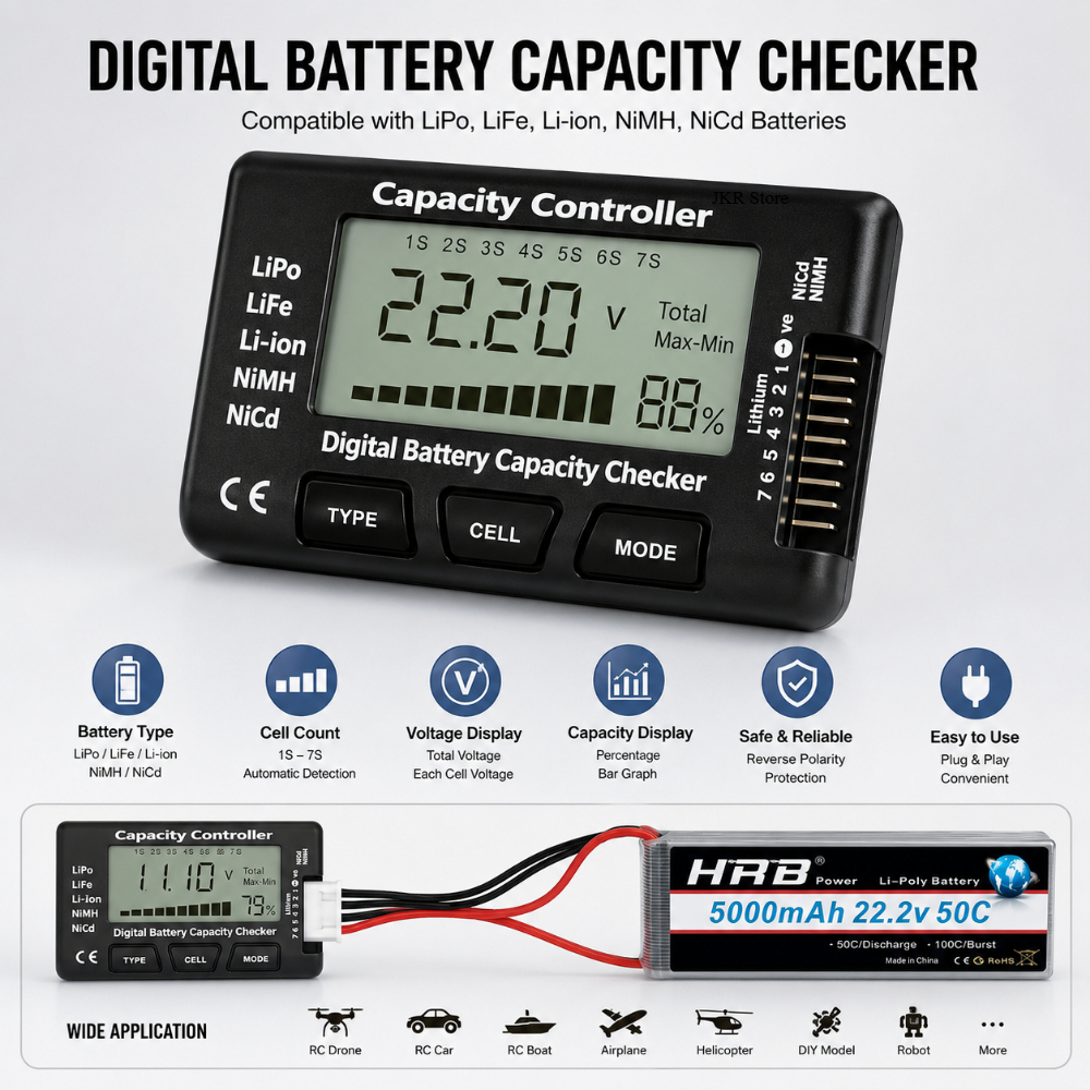 Handheld Battery Capacity Chec - Drone Battery Voltage Checker review and price