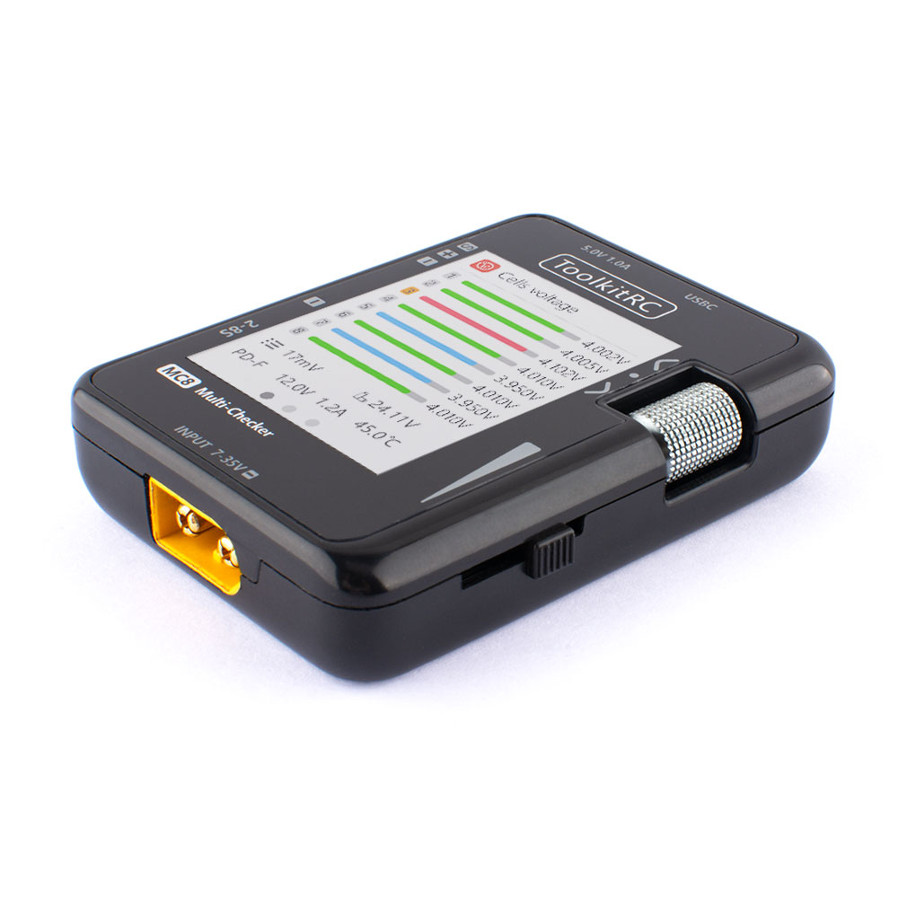 ToolkitRC MC8 Mini Size Cell c - Drone Battery Voltage Checker review and price