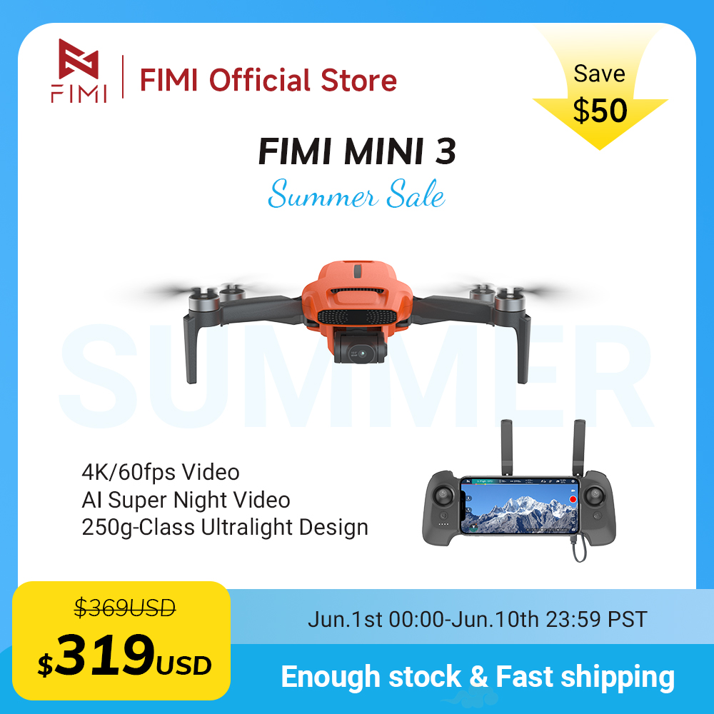 FIMI MINI 3 Camere drone 4K 60 - Drone Battery Smart review and price