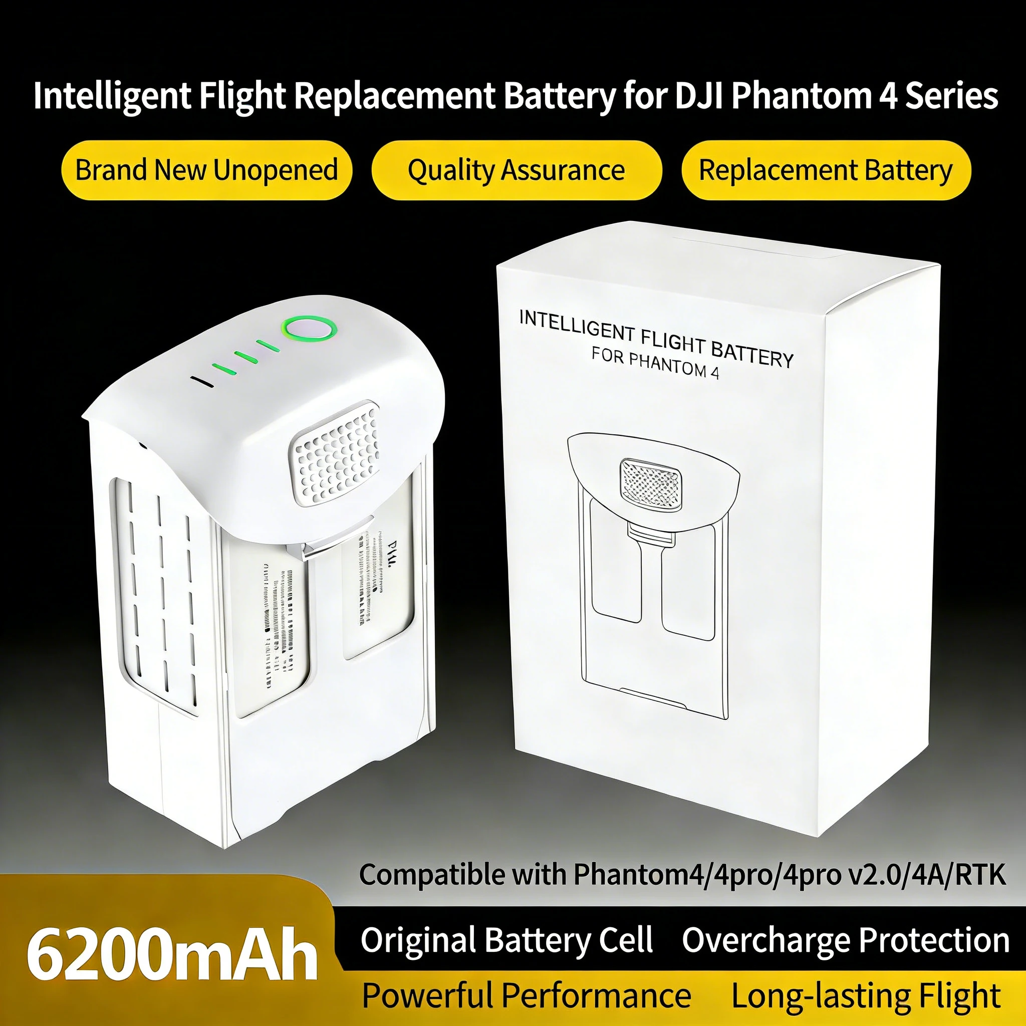 New Phantom 4 battery 6200mah  - Drone Battery Li-Ion review and price