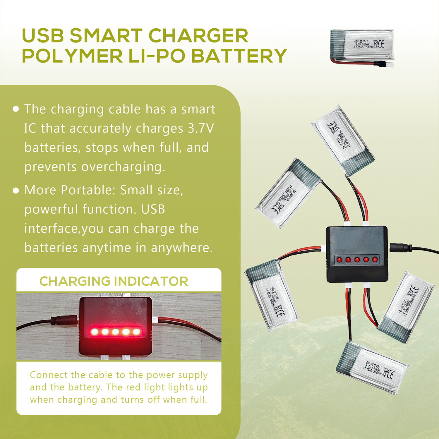 5Pcs 3.7V 500mAh LiPo Batterie - Drone Battery Bag review and price